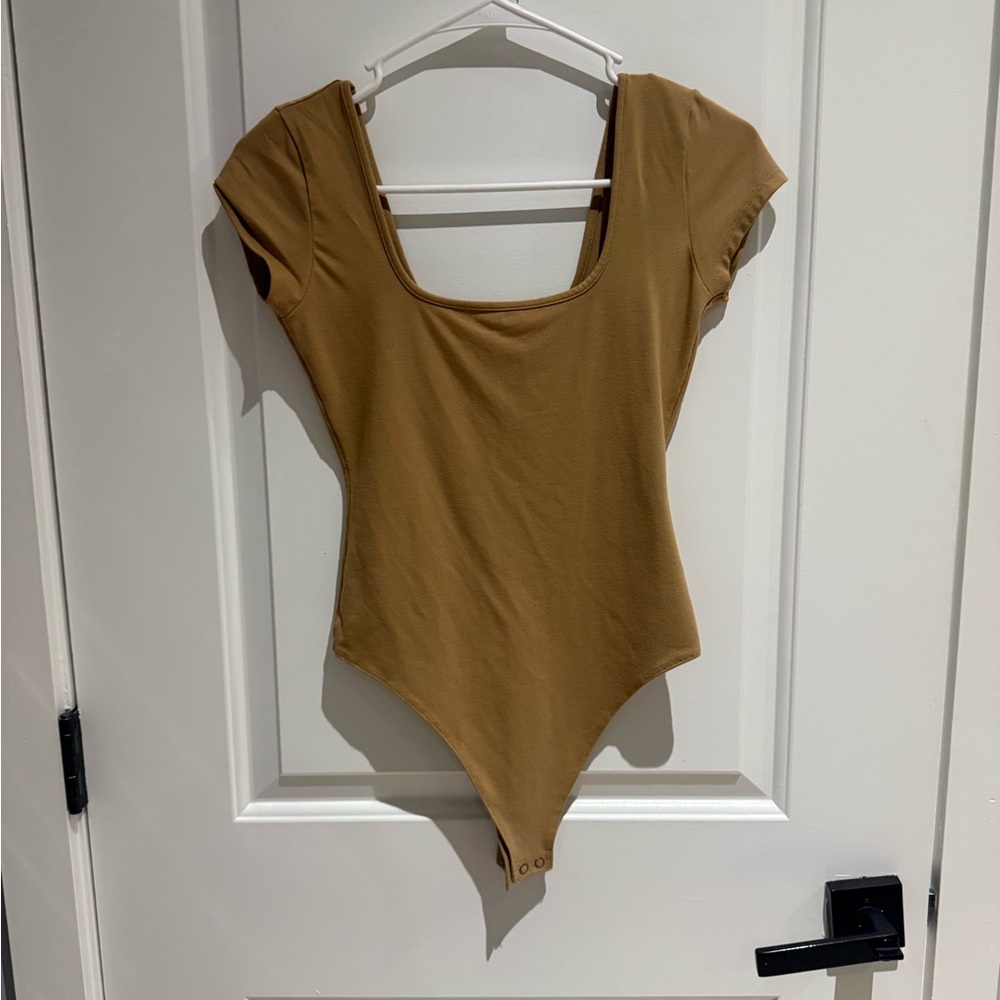 American Eagle Outfitters Tan Bodysuit